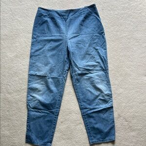 Shamask vintage Blue Denim pants with side zipper.